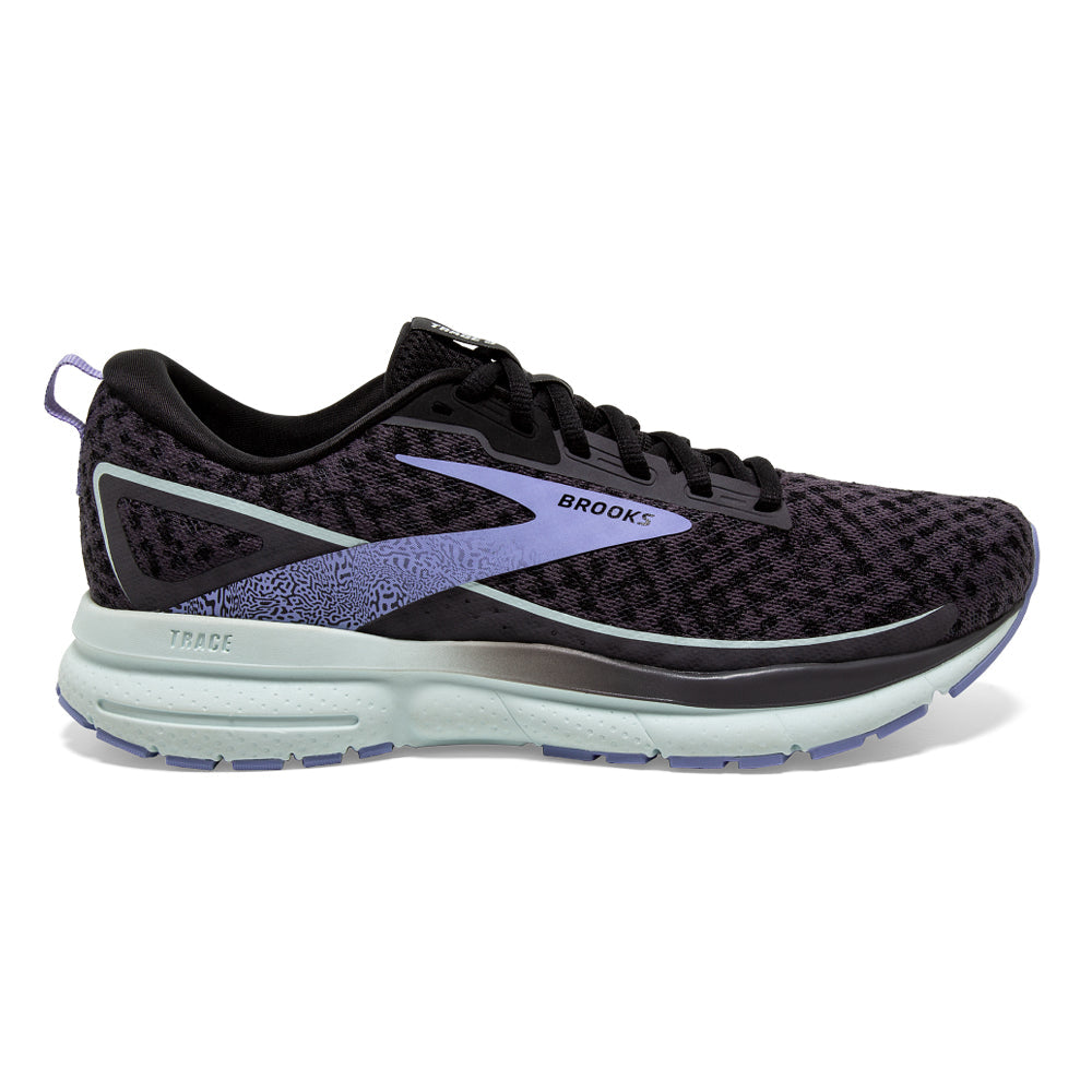 Women's Brooks Trace 3, Blackened Pearl/Skylight/Iris, 8 B Medium