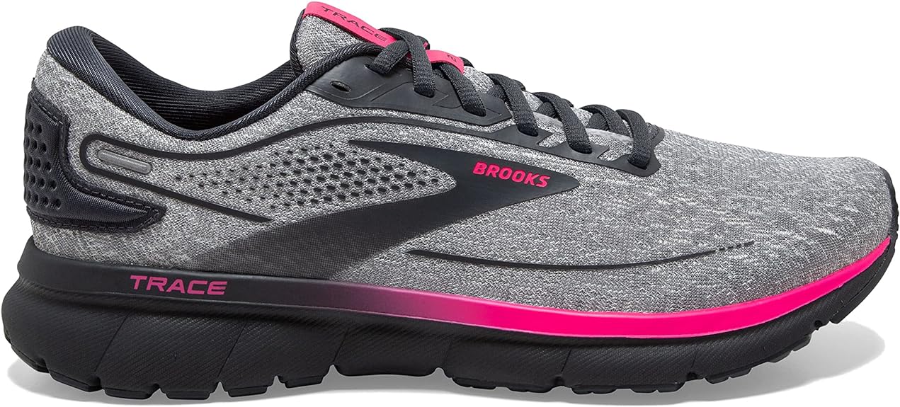 Women's Brooks Trace 2, Oyster/Ebony/Pink, 6 B Medium