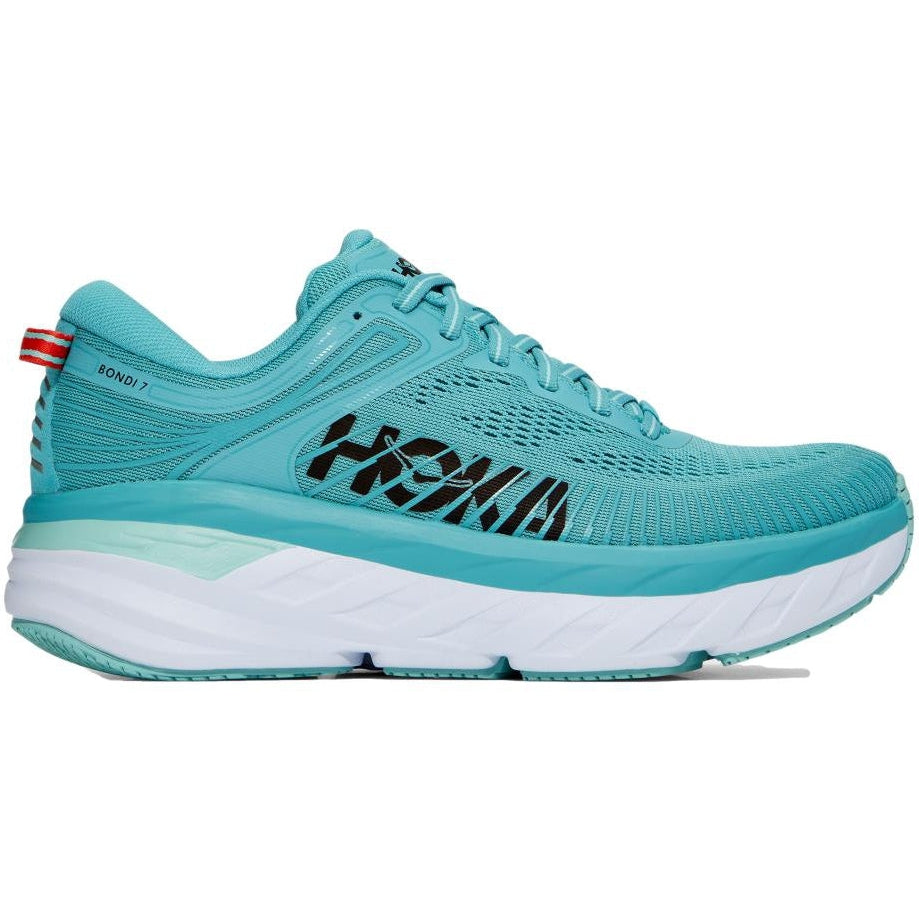 Women's Hoka One One Bondi 7, Aquarelle/Eggshell Blue, 8 B Medium