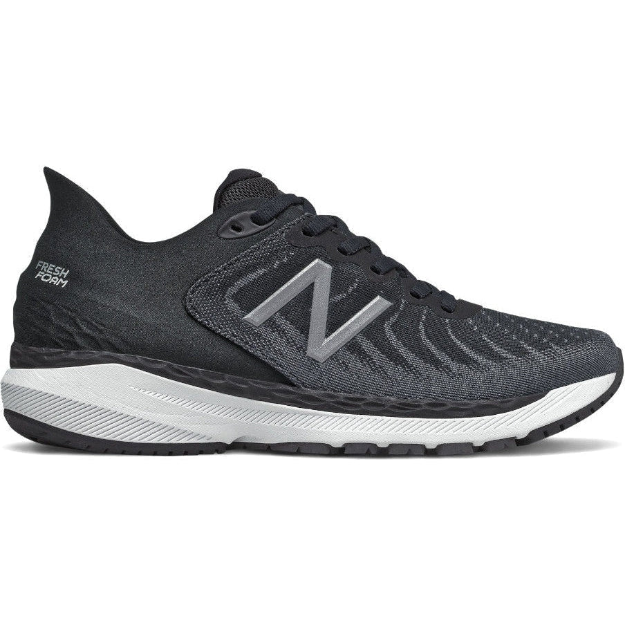 Women's New Balance Fresh Foam 860 v11, Black/White/Lead, 8 2A Narrow