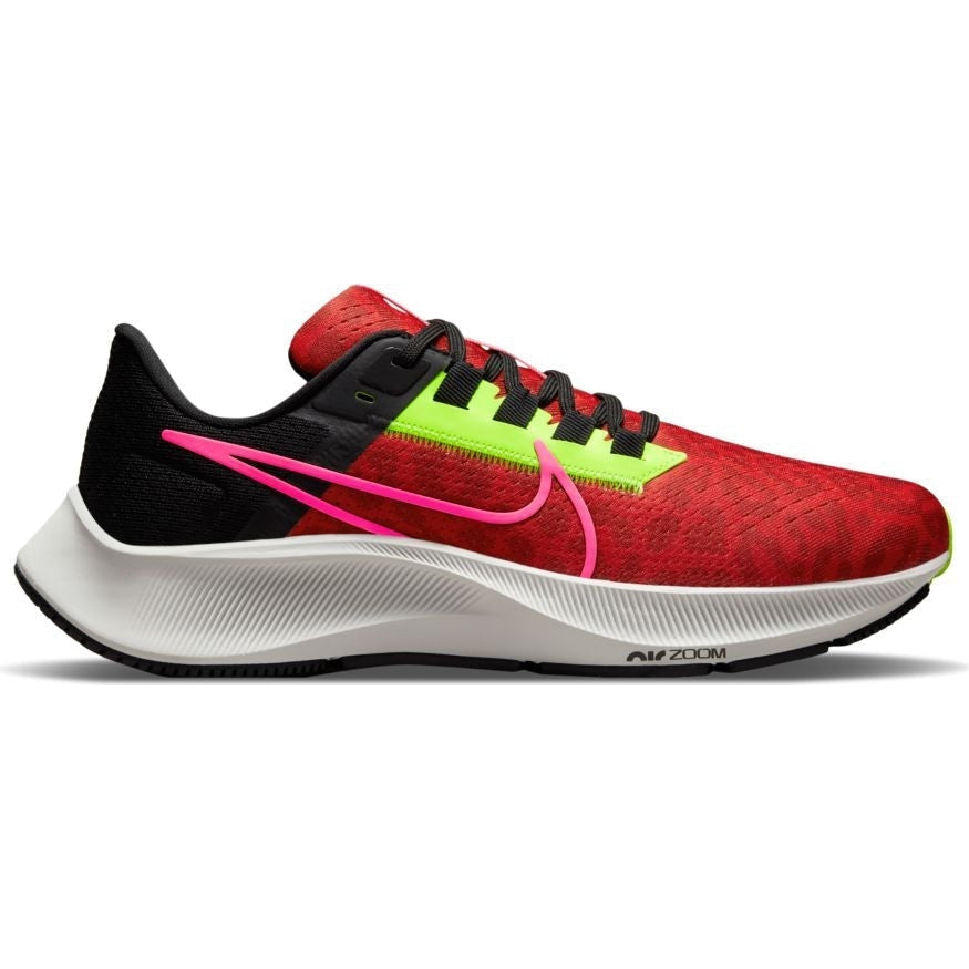 Women's Nike Air Zoom Pegasus 38, Chile Red/Hyper Pink/Black/Platinum Tint, 7.5 B Medium