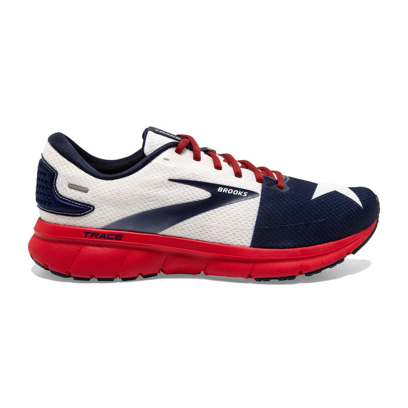 Women's Brooks Trace 2, Red/White/Navy, 9 B Medium