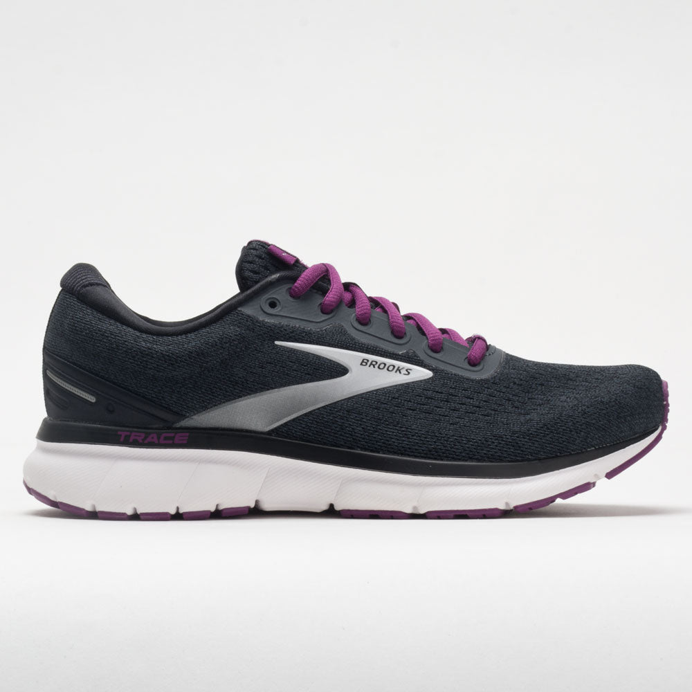 Women's Brooks Trace, Ebony/Black/Wood Violet, 8.5 B Medium