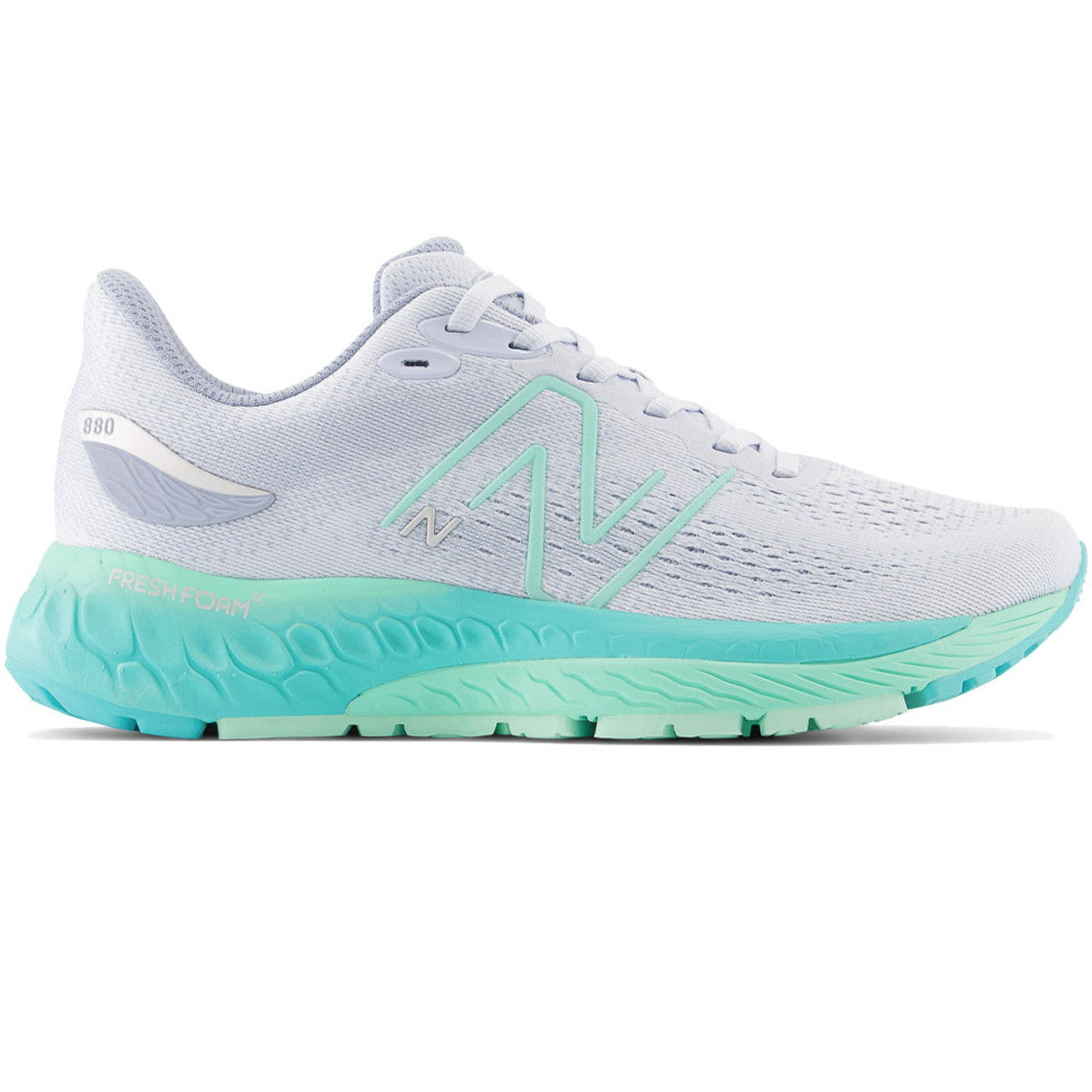 Women's New Balance Fresh Foam X 880v12, Starlight/Bright Mint/Cyber Jade, 6.5 B Medium
