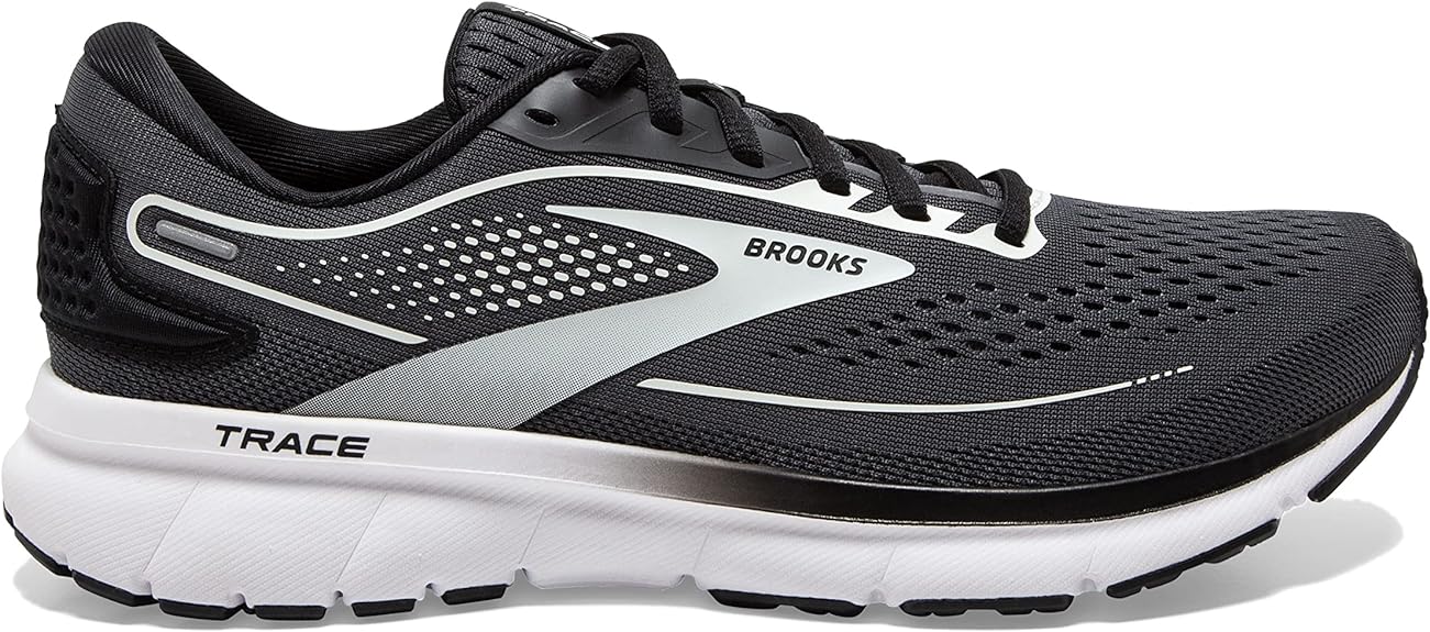 Women's Brooks Trace 2, Ebony/Black/White, 9 D Wide