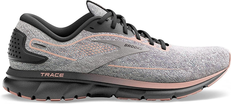 Women's Brooks Trace 2, Grey/Blackened Pearl/Peach, 7.5 B Medium