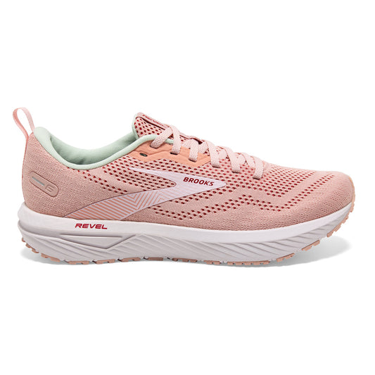 Women's Brooks Revel 6, Peach Whip/Pink, 6 B Medium