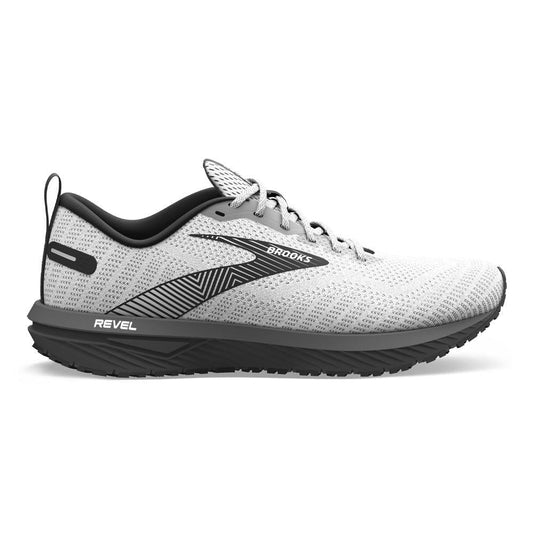 Women's Brooks Revel 6, White/Black, 6.5 B Medium