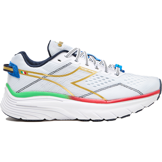 Women's Diadora Equipe Atomo, White/Gold, 9 B Medium