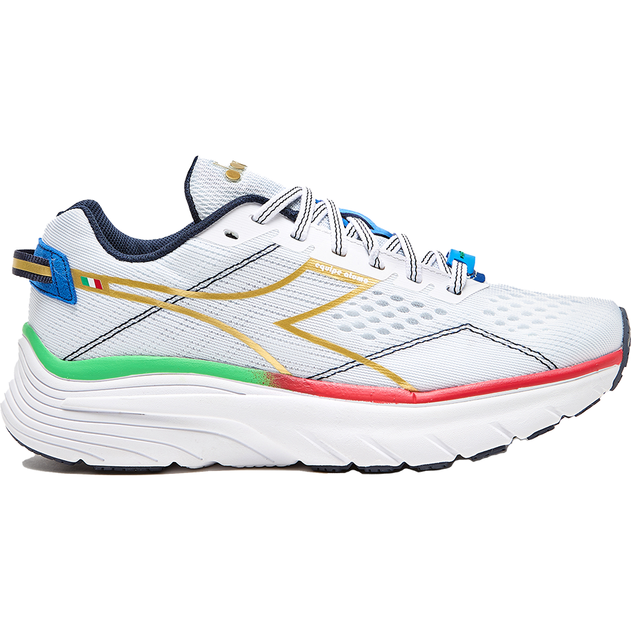 Women's Diadora Equipe Atomo, White/Gold, 7.5 B Medium