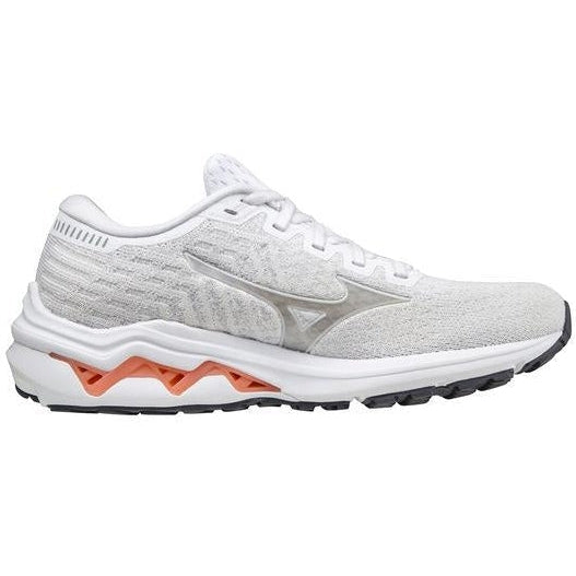 Women's Mizuno Wave Inspire 17 Waveknit, White/Nimbus Cloud, 7.5 B Medium