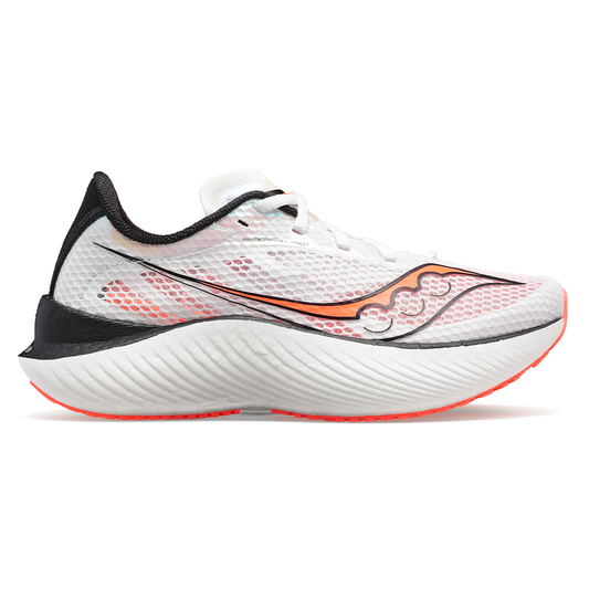 Women's Saucony Endorphin Pro 3, White/Black/Vizi, 8.5 B Medium