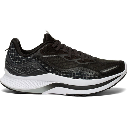 Women's Saucony Endorphin Shift 2, Black/White, 7.5 B Medium