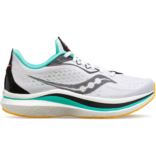 Women's Saucony Endorphin Speed 2, White/Black/Vizi, 9.5 B Medium