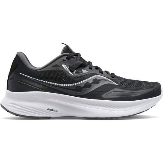 Women's Saucony Guide 15, Black/White, 7 D Wide