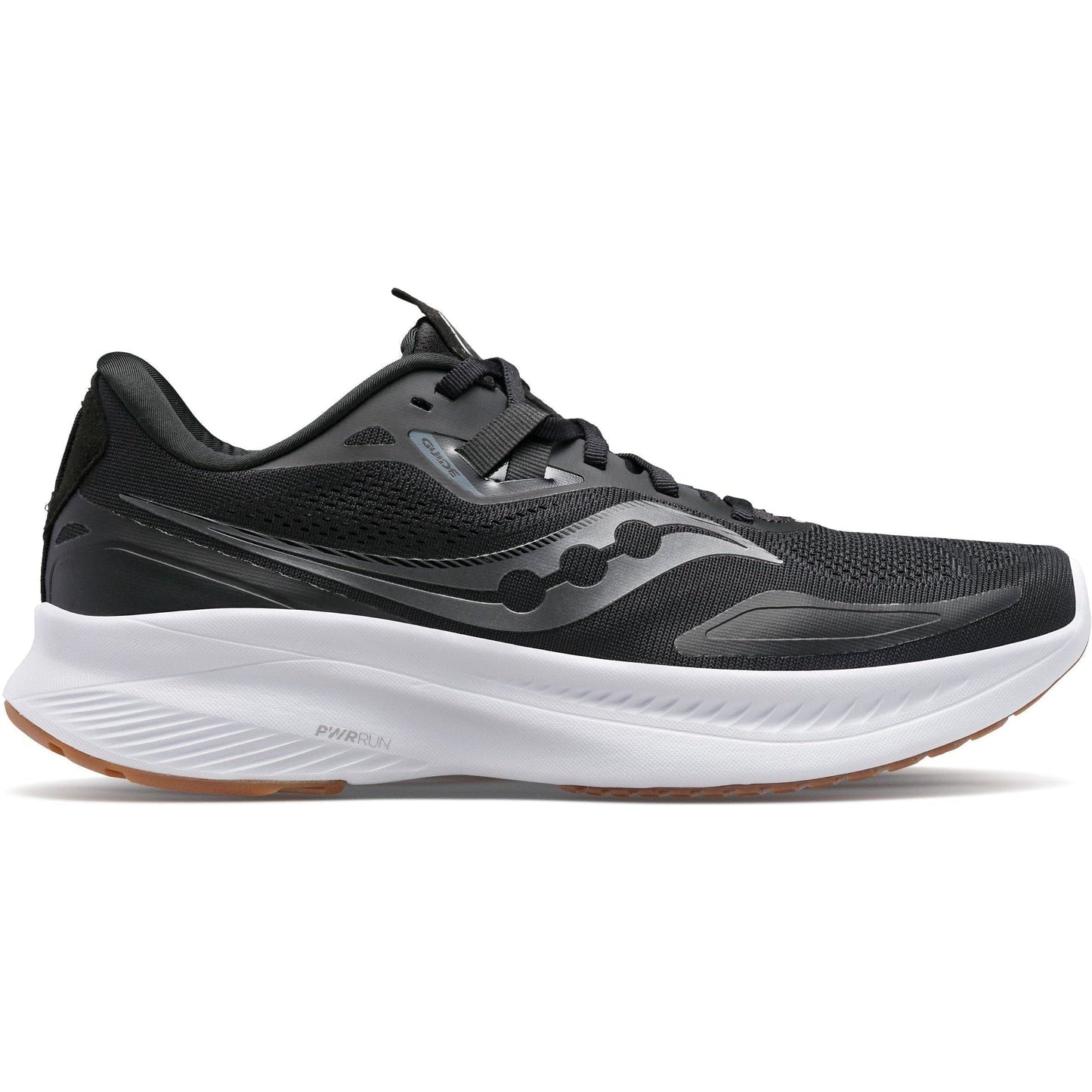 Women's Saucony Guide 15, BLACK/GUM, 7.5 B Medium