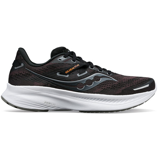 Women's Saucony Guide 16, Black/White, 10 D Wide US