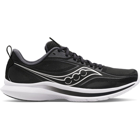 Women's Saucony Kinvara 13, BLACK/SILVER, 10 2E Extra Wide