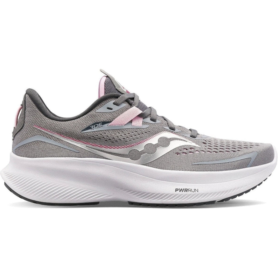 Women's Saucony Ride 15, Alloy/Quartz, 9.5 D Wide