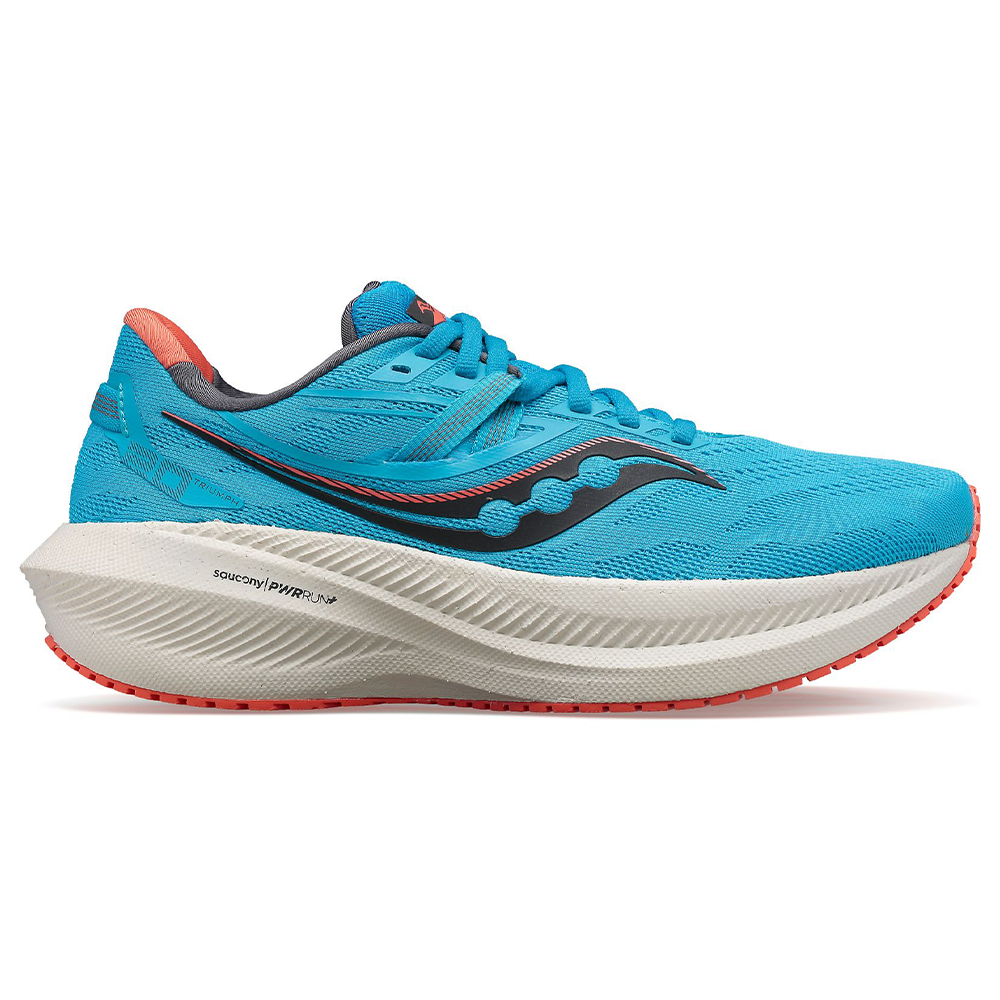 Women's Saucony Triumph 20, Ocean/Coral, 9.5 B Medium