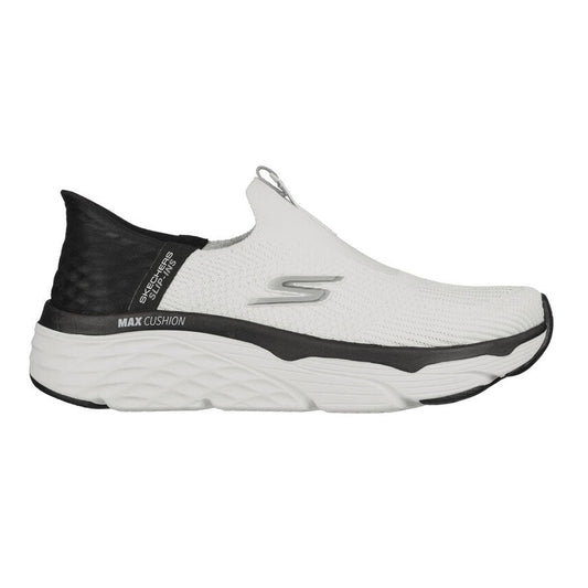 Women's Skechers Max Cushioning Elite-Smooth Transition, White/Black, 7.5 B Medium
