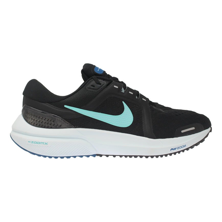 Women's Nike Air Zoom Vomero 16, Black/Aurora Green-Ghost Aqua, 8 B Medium