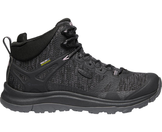 Women's Keen Terradora II Mid Waterproof, Black/Magnet, 9 B Medium