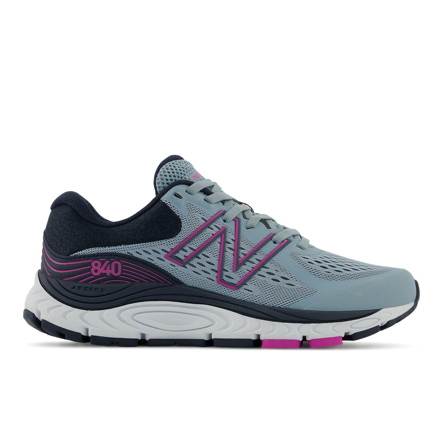 Women's New Balance Fresh Foam 840v5, Cyclone/Eclipse/Magenta Pop, 10.5 B Medium